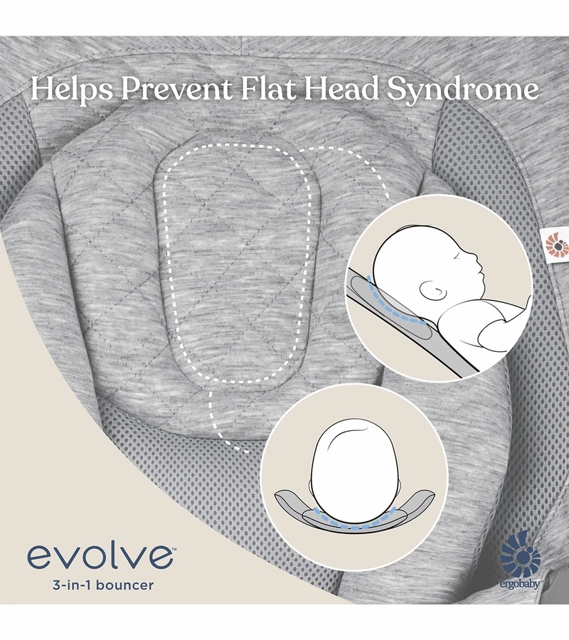 Ergobaby 3-in-1 Evolve Bouncer - Charcoal Grey 6 Ergobaby 3-in-1 Evolve Bouncer - Charcoal Grey - Image 4