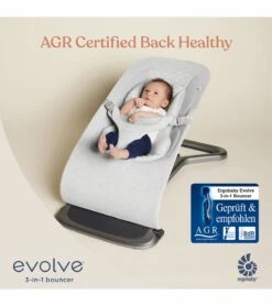 Ergobaby 3-in-1 Evolve Bouncer + Toy Bar Bundle - Charcoal Grey -Little Unicorn Store ergobaby 3 in 1 evolve bouncer toy bar bundle charcoal grey 210