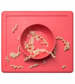 EZPZ Happy Mat Placemat & Bowl - Coral -Little Unicorn Store ezpz happy mat placemat bowl coral 177