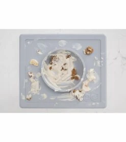 EZPZ Happy Mat Placemat & Bowl - Pewter 9 EZPZ Happy Mat Placemat & Bowl - Pewter -Little Unicorn Store ezpz happy mat placemat bowl pewter 156