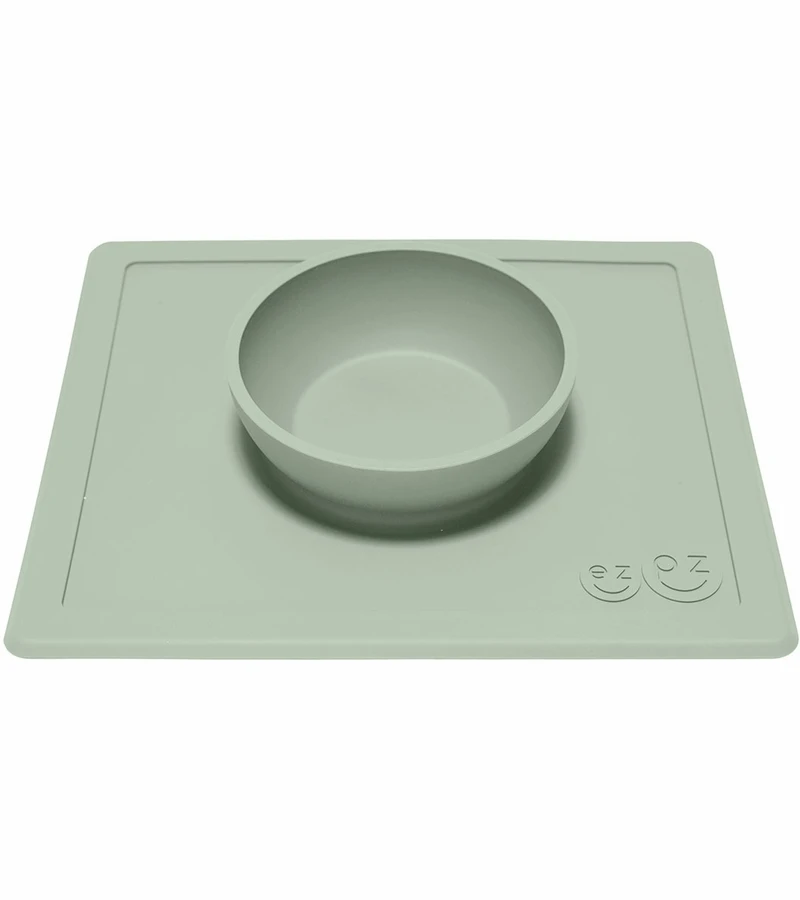 EZPZ Happy Mat Placemat & Bowl - Sage 4 EZPZ Happy Mat Placemat & Bowl - Sage - Image 2