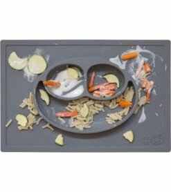 EZPZ Happy Mat Placemat & Plate - Gray -Little Unicorn Store ezpz happy mat placemat plate gray 149
