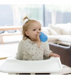EZPZ Mini Cup Training Cup + Straw Training System - Blue -Little Unicorn Store ezpz mini cup training cup straw training system blue 40