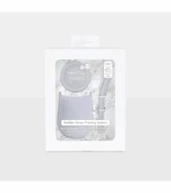 EZPZ Mini Cup Training Cup + Straw Training System - Gray -Little Unicorn Store ezpz mini cup training cup straw training system gray 131