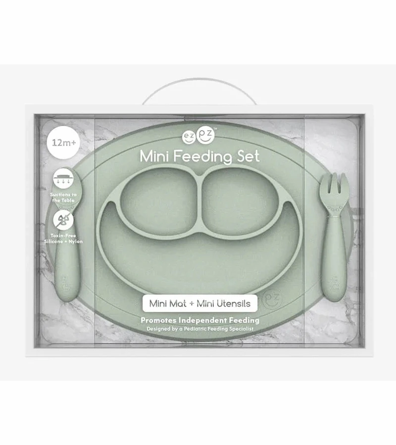 EZPZ Mini Feeding Set - Sage 3 EZPZ Mini Feeding Set - Sage - Image 2