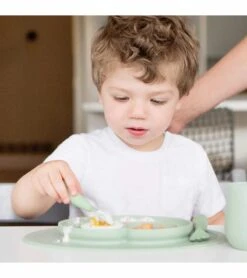 EZPZ Mini Feeding Set - Sage 6 EZPZ Mini Feeding Set - Sage -Little Unicorn Store ezpz mini feeding set sage 9