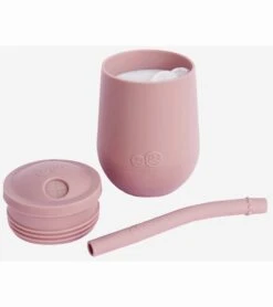 EZPZ Toddler Bundle - Mini Feeding Set + Mini Cup And Straw Training System - Blush -Little Unicorn Store ezpz toddler bundle mini feeding set mini cup and straw training system blush 2
