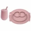 EZPZ Toddler Bundle - Mini Feeding Set + Mini Cup And Straw Training System - Blush -Little Unicorn Store ezpz toddler bundle mini feeding set mini cup and straw training system blush 9