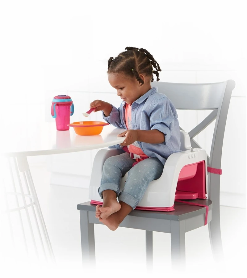 Fisher Price Fisher-Price Grow-with-Me Portable Booster Chair - Pink 7 Fisher Price Fisher-Price Grow-with-Me Portable Booster Chair - Pink - Image 5