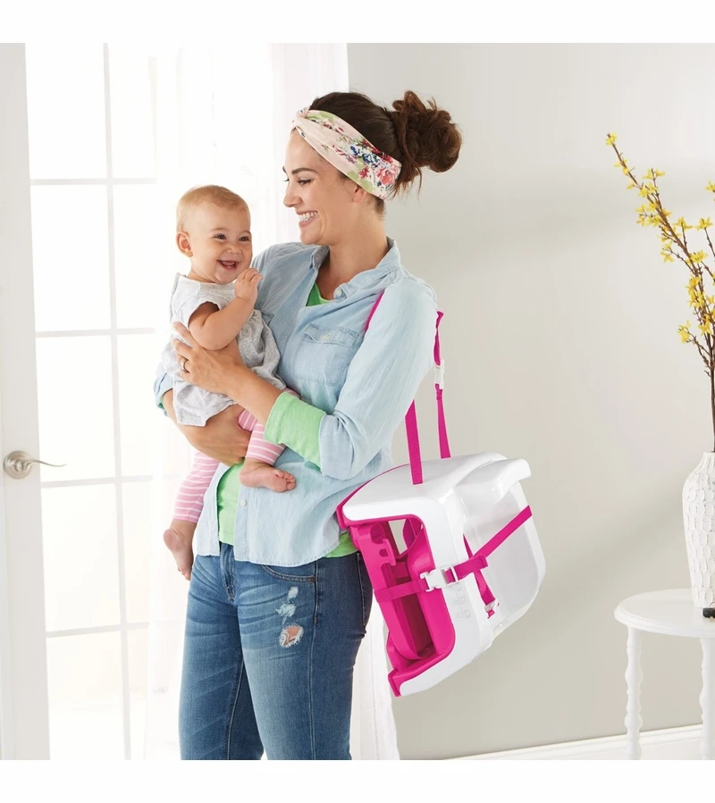 Fisher Price Fisher-Price Grow-with-Me Portable Booster Chair - Pink 8 Fisher Price Fisher-Price Grow-with-Me Portable Booster Chair - Pink - Image 6