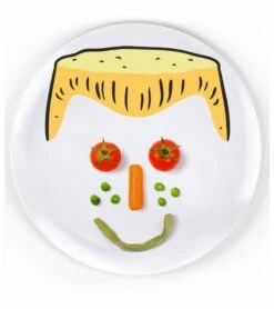 Fred & Friends Boy's Hairstyle Dinner Plates, Set Of 3 -Little Unicorn Store fred friends boy s hairstyle dinner plates set of 3 193