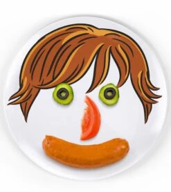 Fred & Friends Boy's Hairstyle Dinner Plates, Set Of 3 -Little Unicorn Store fred friends boy s hairstyle dinner plates set of 3 194