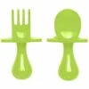 Grabease First Self Feeding Utensil Set - Green -Little Unicorn Store grabease first self feeding utensil set green 129
