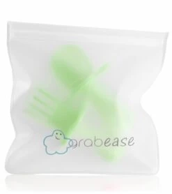 Grabease First Self Feeding Utensil Set - Green -Little Unicorn Store grabease first self feeding utensil set green 131