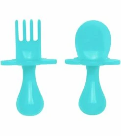 Grabease First Self Feeding Utensil Set - Teal