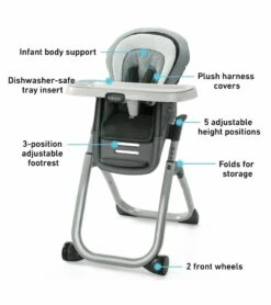 Graco DuoDiner DLX 6-in-1 High Chair - Mathis -Little Unicorn Store graco duodiner dlx 6 in 1 high chair mathis 87