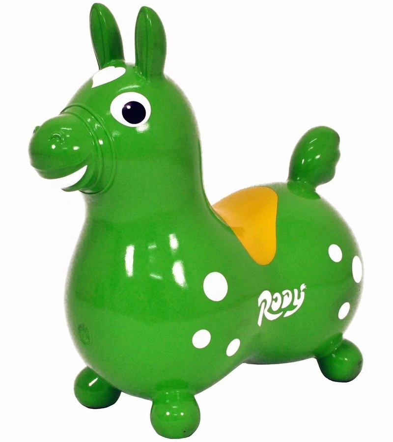 Gymnic Rody Inflatable Hopping Ride-On Horse - Kiwi Green 3 Gymnic Rody Inflatable Hopping Ride-On Horse - Kiwi Green