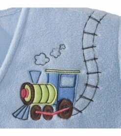 HALO SleepSack Early Walker, Micro-Fleece, Blue Train, Medium -Little Unicorn Store halo sleepsack early walker micro fleece blue train medium 135