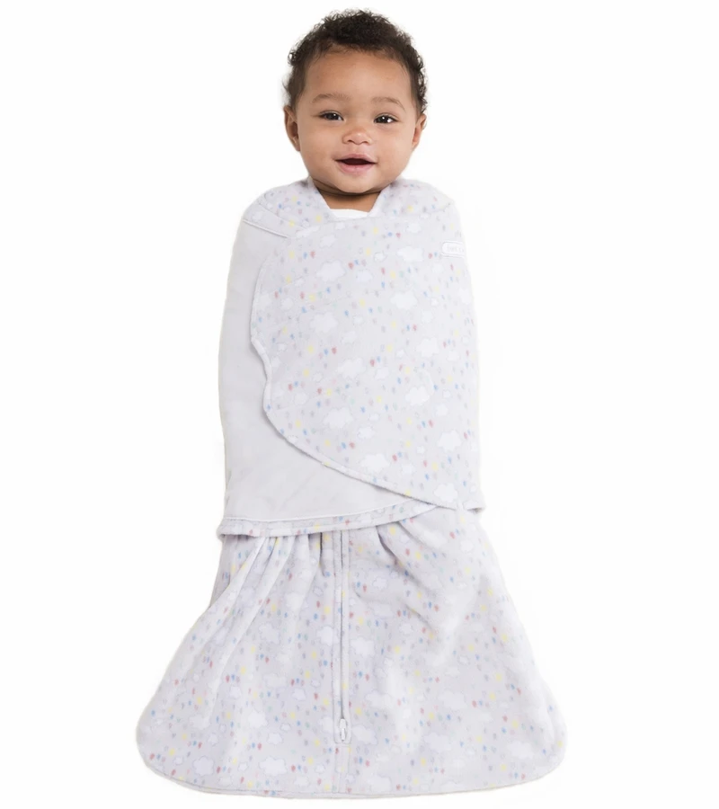 HALO SleepSack Swaddle, Micro-Fleece, Rain Drops, Small 5 HALO SleepSack Swaddle, Micro-Fleece, Rain Drops, Small - Image 3