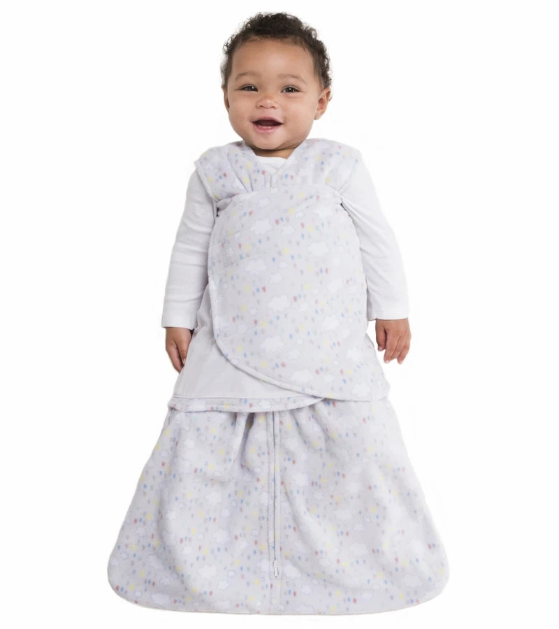 HALO SleepSack Swaddle, Micro-Fleece, Rain Drops, Small 6 HALO SleepSack Swaddle, Micro-Fleece, Rain Drops, Small - Image 4