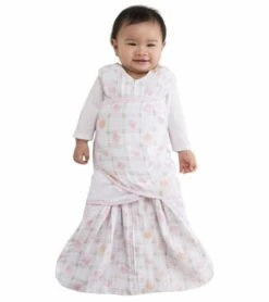 HALO SleepSack Swaddle, Muslin, Elephant Plaid, Newborn -Little Unicorn Store halo sleepsack swaddle muslin elephant plaid newborn 175