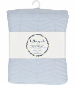 Hello Spud Organic Cotton Changing Pad Cover - Blue Chevron -Little Unicorn Store hello spud organic cotton changing pad cover blue chevron 147