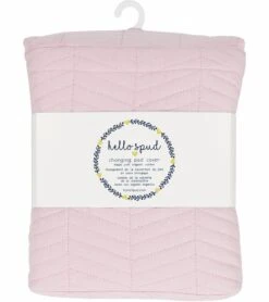 Hello Spud Organic Cotton Changing Pad Cover - Pink Chevron -Little Unicorn Store hello spud organic cotton changing pad cover pink chevron 169