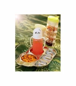 Innobaby Din Din Smart Stainless Divided Platter With Sectional Lid - Blue -Little Unicorn Store innobaby din din smart stainless divided platter with sectional lid blue 185