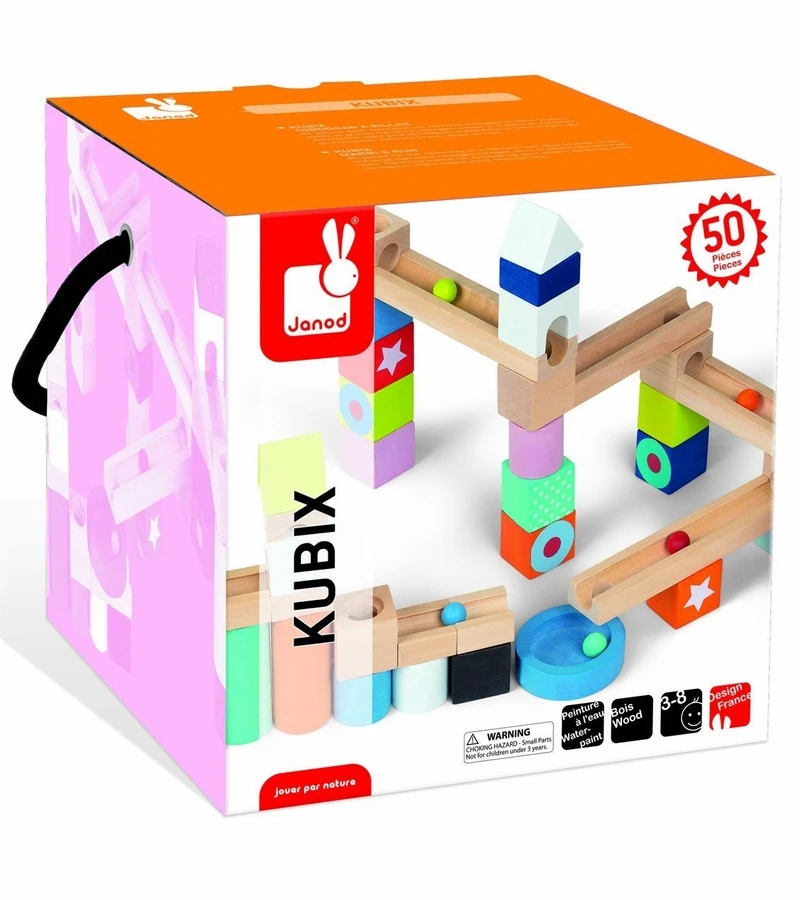 Janod Kubix Marble Run, 50 Pcs 4 Janod Kubix Marble Run, 50 Pcs - Image 2
