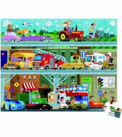 Janod Vehicles Puzzle 100 Pcs