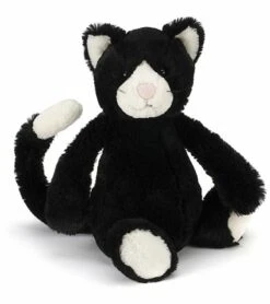 Jellycat Bashful Cat In Black & White, 12"