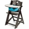 Keekaroo Height Right High Chair & Infant Insert - Espresso/Aqua -Little Unicorn Store keekaroo height right high chair infant insert espresso aqua 150