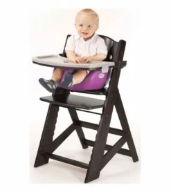 Keekaroo Height Right High Chair & Infant Insert - Espresso / Raspberry -Little Unicorn Store keekaroo height right high chair infant insert espresso raspberry 138