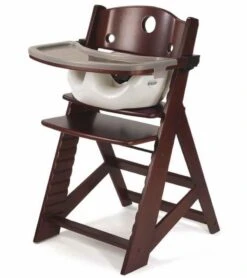Keekaroo Height Right High Chair & Infant Insert - Mahogany / Vanilla