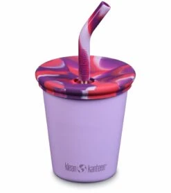 Klean Kanteen Kid Cup With Straw Lid, 10oz - Crocus Petal