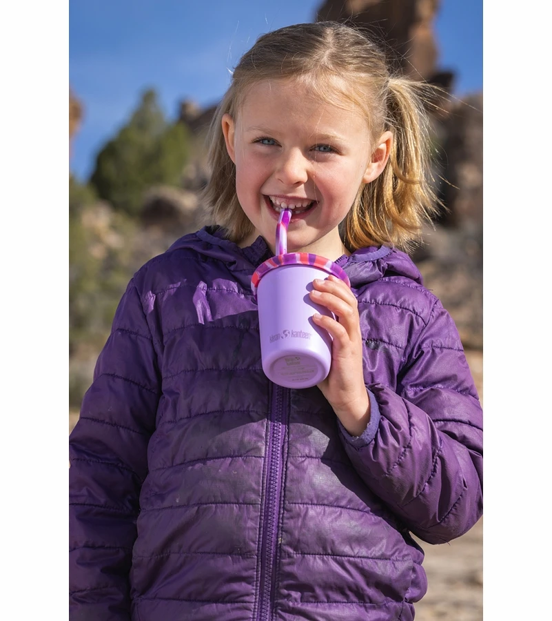 Klean Kanteen Kid Cup With Straw Lid, 10oz - Crocus Petal 4 Klean Kanteen Kid Cup With Straw Lid, 10oz - Crocus Petal - Image 2