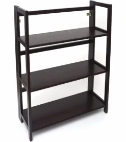 Lipper International Kids 3-Shelf Folding Bookcase - Espresso
