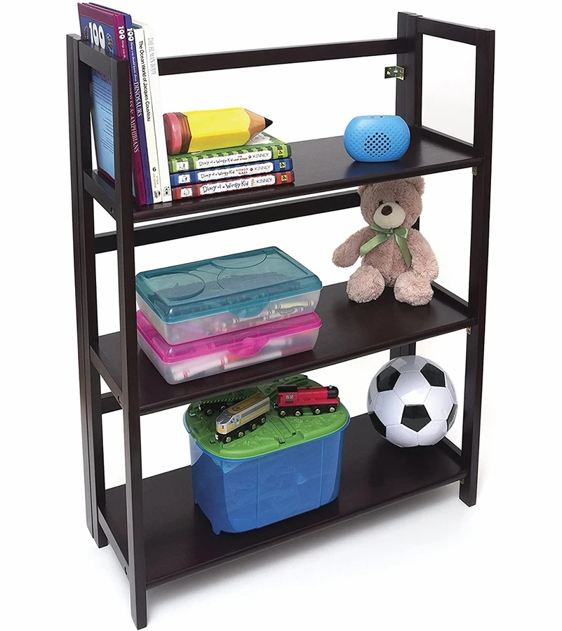 Lipper International Kids 3-Shelf Folding Bookcase - Espresso 4 Lipper International Kids 3-Shelf Folding Bookcase - Espresso - Image 2