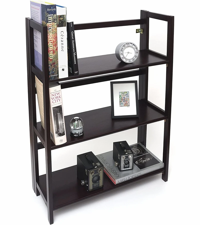 Lipper International Kids 3-Shelf Folding Bookcase - Espresso 5 Lipper International Kids 3-Shelf Folding Bookcase - Espresso - Image 3