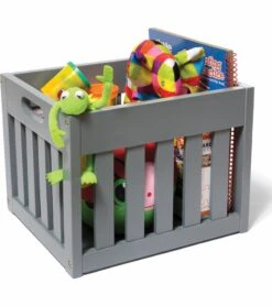 Lipper International Wooden Storage Crate - Grey -Little Unicorn Store lipper international wooden storage crate grey 112