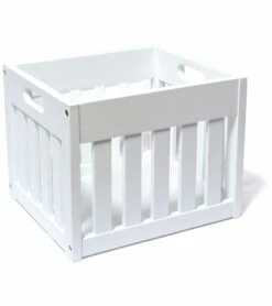 Lipper International Wooden Storage Crate - White