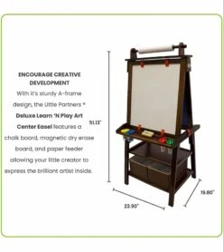 Little Partners Deluxe Learn 'N Play Art Center Easel - Espresso -Little Unicorn Store little partners deluxe learn n play art center easel espresso 103