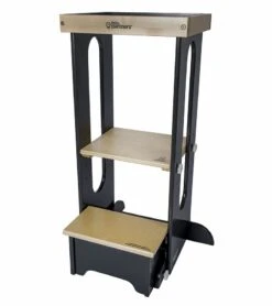 Little Partners Explore N Store Learning Tower - Charcoal / Natural Platform