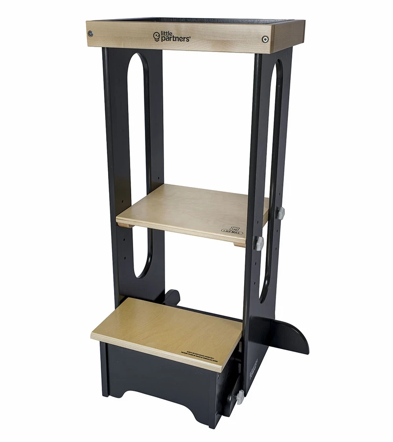 Little Partners Explore N Store Learning Tower - Charcoal / Natural Platform 3 Little Partners Explore N Store Learning Tower - Charcoal / Natural Platform