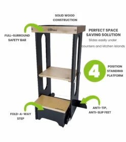 Little Partners Explore N Store Learning Tower - Charcoal / Natural Platform 12 Little Partners Explore N Store Learning Tower - Charcoal / Natural Platform -Little Unicorn Store little partners explore n store learning tower charcoal natural platform 163