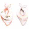 Little Unicorn Cotton Bandana Bib 2-Pack - Watercolor Rose -Little Unicorn Store little unicorn cotton bandana bib 2 pack watercolor rose 127