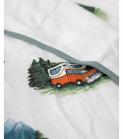 Little Unicorn Cotton Big Kid Hooded Towel - Happy Camper -Little Unicorn Store little unicorn cotton big kid hooded towel happy camper 134