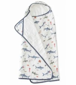 Little Unicorn Cotton Big Kid Hooded Towel - Shark