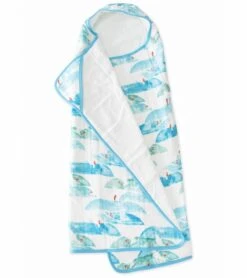 Little Unicorn Cotton Big Kid Hooded Towel - Surf