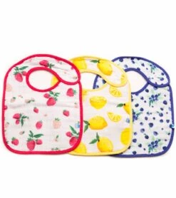 Little Unicorn Cotton Classic Bib 3-Pack - Berry Lemonade